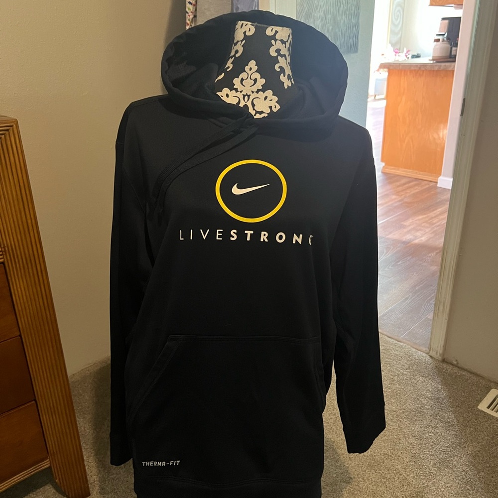 Nike Black and Yellow LIVESTRONG Hoodie